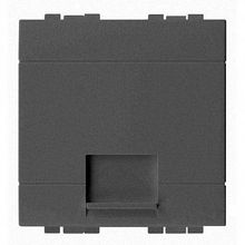 Розетка телефонная 1xRJ11 LIVING LIGHT, антрацит |  код. L4258 11D |  Bticino