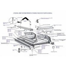 Планка задняя несущая для станка МАХ-20-10 3,80м