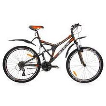 Велосипед Stels Challenger V 26 (2015) колеса 26, рама 20, 21 скорость, черный серый оранжевый