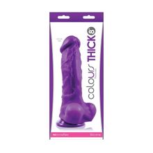 Фиолетовый фаллоимитатор Pleasures Thick 8 Dildo - 23,8 см. Фиолетовый