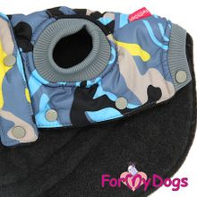 Куртка для собак на синтепоне ForMyDogs серая камуфляж FW404-2017
