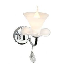 Бра декоративное OML-774 хром белый хрусталь E14 1*40W 220V арт.OML-77401-01