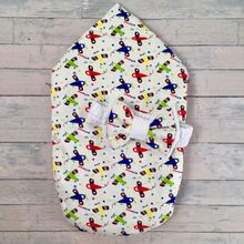 СуперМаМкет Конверт на выписку JustCute "Аэроплан" + бант (зима на флисе) JCZF-AERO-BT