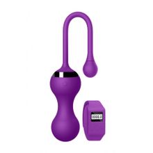 Фиолетовые вагинальные шарики Kegel Egg с браслетом (224689)