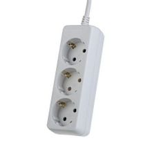 Удлинитель сетевой Perfeo PowerMate, 3 розетки, 1.5 м, 10А 2.2кВт, с заземлением, белый (PF_A4686)