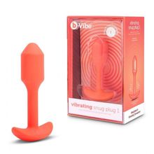 Оранжевая вибропробка для ношения B-vibe Snug Plug 1 - 10 см. (245256)