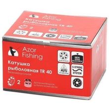 AZOR  FISHING Катушка безынерционная TR40, 2 п.п, задний фрикцион, 2 шпули: пластик Графит