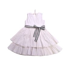 Leya.me Платье белое из жатого хлопка с воланами и открытой спиной LG-007