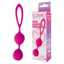 Ярко-розовые вагинальные шарики Cosmo с петелькой ярко-розовый