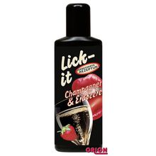 Lubry GmbH Смазка для орального секса Lick It со вкусом клубники с шампанским - 100 мл.