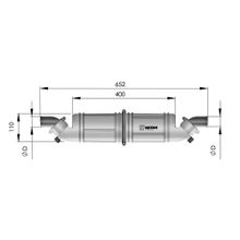 Vetus Водяной замок глушитель Vetus NLPH50 652 x 400 x 110 мм под шланг 50 мм