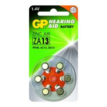 Батарейка GP Hearing Aid ZA13F-D6 ZA13 BL6 (для слуховых аппаратов)
