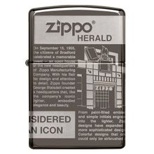 Зажигалка черная глянцевая Zippo с покрытием Black Ice