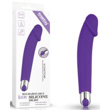 Фиолетовый вибратор Rechargeable IJOY Silicone Dildo - 16,5 см.