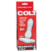 California Exotic Novelties Прозрачная анальная пробка COLT Manhole - 19 см. (прозрачный)