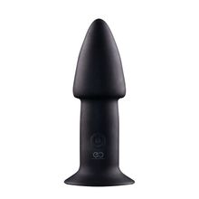 NMC Черный анальный вибратор 5INCH RECHARGEABLE BUTTPLUG - 12,7 см.