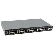 коммутатор Cisco SB SLM2048T-EU, Gigabit Smart Switch 48 ports 10 100 1000Mbps, 2 ports 10 100 1000 or SFP, 19 1U