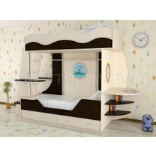 Кровать детская двухъярусная Кораблик-2