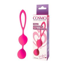 Розовые вагинальные шарики с петлёй Cosmo Розовый