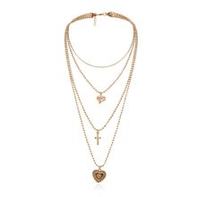 Многослойное колье "Сердца" (арт. 81145-4)