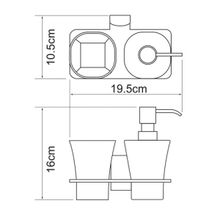 WasserKRAFT Держатель стакана и дозатора Leine K-5089