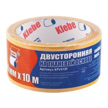 Лента клеящая двусторонняя, 38 х 10, на тканевой основе 88810