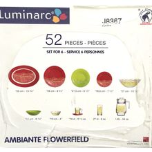 Столовый сервиз Luminarc AMBIANTE FLOWERFIELD 52 предметов 6 персон ОАЭ 45601 J8367