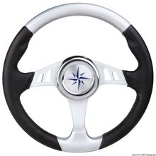 Osculati Steering wheel black silver 350 mm, 45.158.41