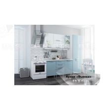 BTS Кухня 2,1м Бьянка (голубые блестки фотопечать) ID - 301926