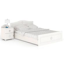 Мебельный Двор Спальня Онега лён Кровать с тумбой ID - 289525