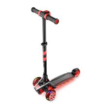 Трёхколёсный самокат с ревом мотора и светящейся платформой Small Rider Premium Pro  (зеленый)