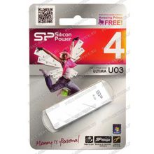 Флешка 4 Gb Silicon Power Ultima U03 White