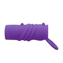 Dream Toys Фиолетовая насадка-эректор NEON SENSATION RIBBED SLEEVE (фиолетовый)