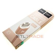 Data кабель USB HOCO X3 micro usb+iPhone 5, 1 метр, золотой