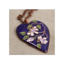 Кулон сердце "цветущая сакура"