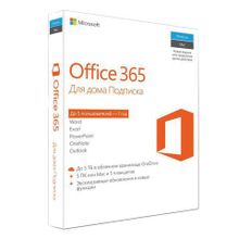 Программный продукт MICROSOFT 365 Family, 5 ПК, 1 год, 6GQ-*****