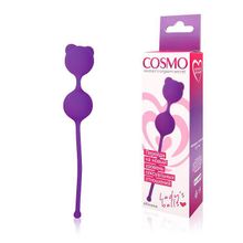 Bior toys Фиолетовые вагинальные шарики с ушками Cosmo