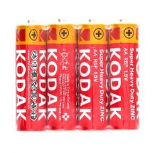 Батарейка AA KODAK Super Heavy Duty R6 солевая, 4 шт, в термопленке (KAAHZ-S4)