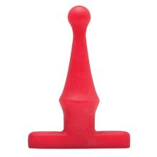 Красная анальная пробка Bum Buddies Tease My Tush, Intermediate Silicone Anal Plug - 12 см. (42234)