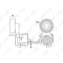 Натяжитель Ремня Навесного Оборудования Bmw N52b N53b N54b  1-Ser (E81) 05-   3-Ser (E90) 05-   5-Ser (E60) 05-   7-Ser (E65) 05-   X3 (E83) 06-   X5 (E70) 07-   Alt LYNXauto арт. PT3009