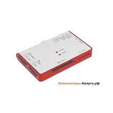 Концентратор USB 2.0 Konoos UK-12, 2 порта USB+6 разъемов для карт памяти (SD SDHC MMC MicroSD MS M2