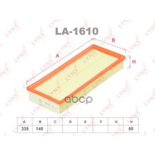 Фильтр Воздушный Ford Mondeo Ii 2.0-2.5 V6 11 00-> LYNXauto арт. LA1610
