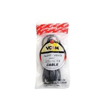 Кабель VCOM 3RCA(M)-3RCA(M), стерео, аудио, 3.0м, блистер