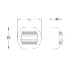 TREM Ходовой огонь красный TREM Orsa Minore L7679530 12 24 В 2,2 Вт 70 х 63 х 38 хромированный