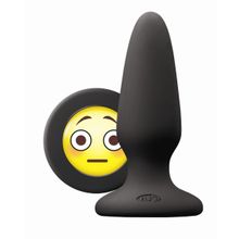 NS Novelties Черная силиконовая пробка среднего размера Emoji OMG - 10,2 см. (черный)