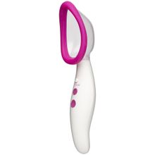 Женская вибропомпа Automatic Vibrating Rechargeable Pussy Pump белый с розовым