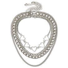 Многослойное колье "Сердечки" (арт. 81205-89)