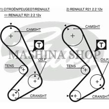 Ремень ГРМ 118х34 Citroen CX, Renault Espace R18 R21 R25 2.2