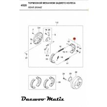 Палец и пружина барабана тормозного GM (Matiz, Lanos, Nexia)