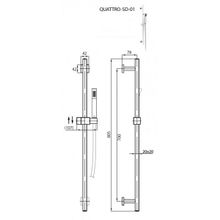 Душевой гарнитур Cezares Quattro (SD-01) хром